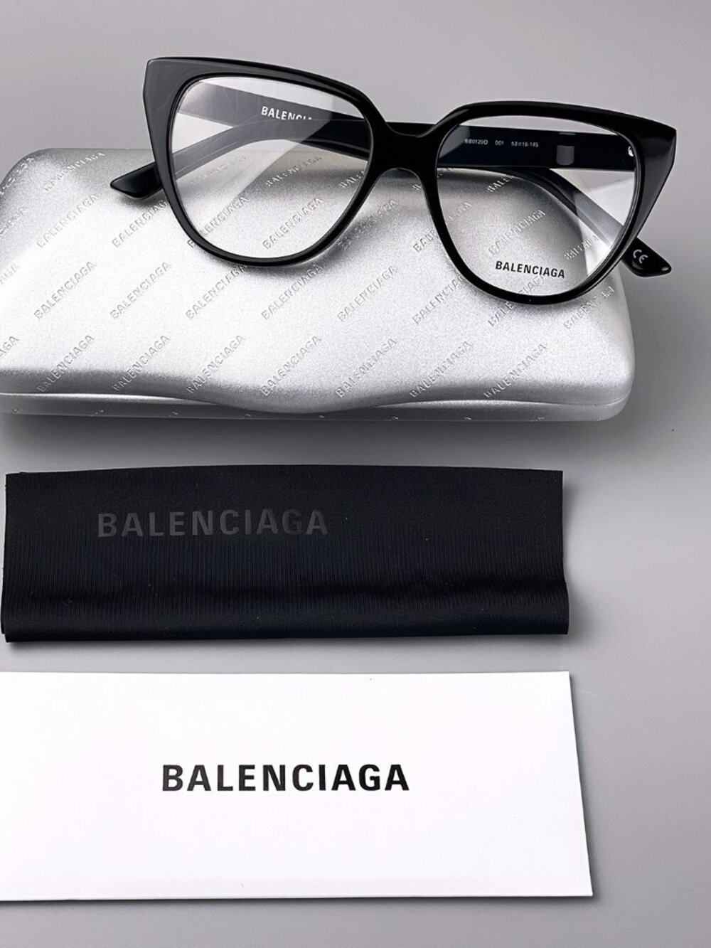 BALENCIAGA BB0129O 001 BLACK BUTTERFLY EYEGLASSES